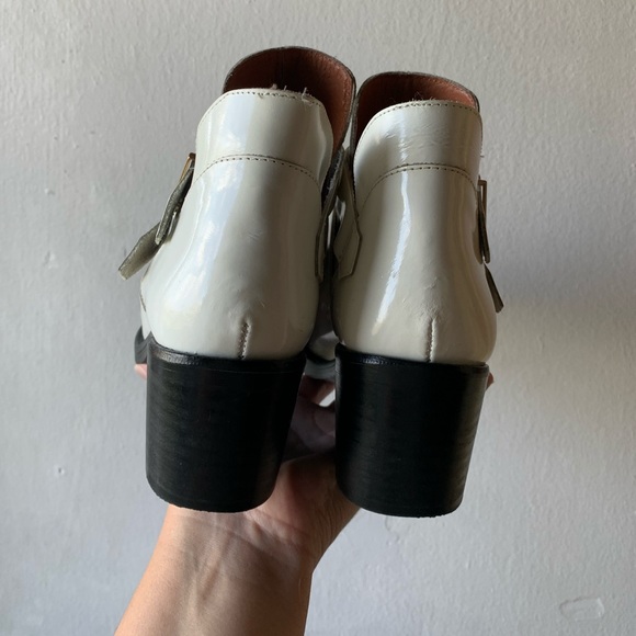 Miista white ankle boots with buckles - Picture 3 of 5